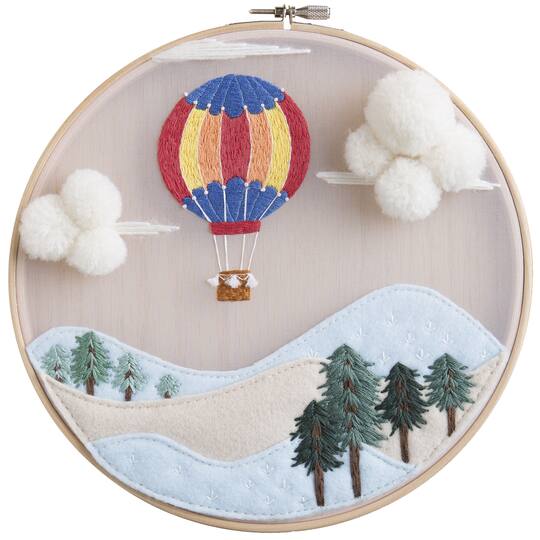 Diamond Painting Hot Air Balloon Lovely Flower Design Embroidery Wall Decoration